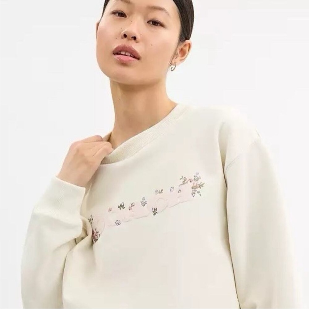 COACH Spring Blossom Crewneck Sweatshirt Medium